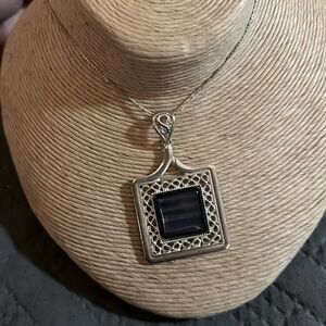 Square Blue Necklace Set